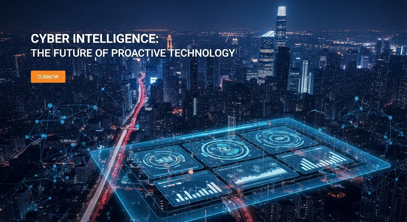 Business technology with innovation and digital resources to discover Cyber Intelligence