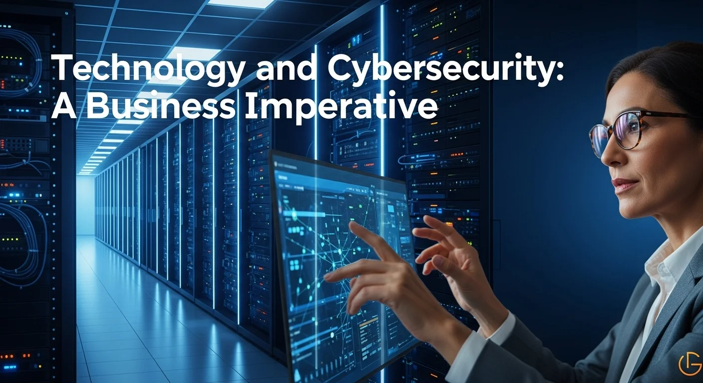 Business technology with innovation and digital resources to discover Cybersecurity