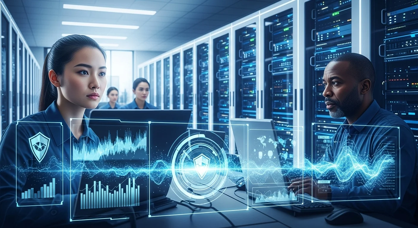 Business technology with innovation and digital resources to discover Cybersecurity Services