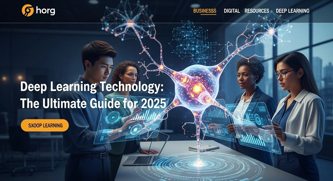 Business technology with innovation and digital resources to discover Deep Learning