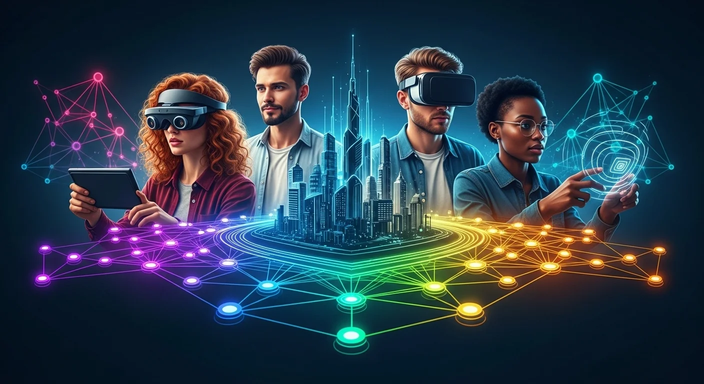 Business technology with innovation and digital resources to discover Developers