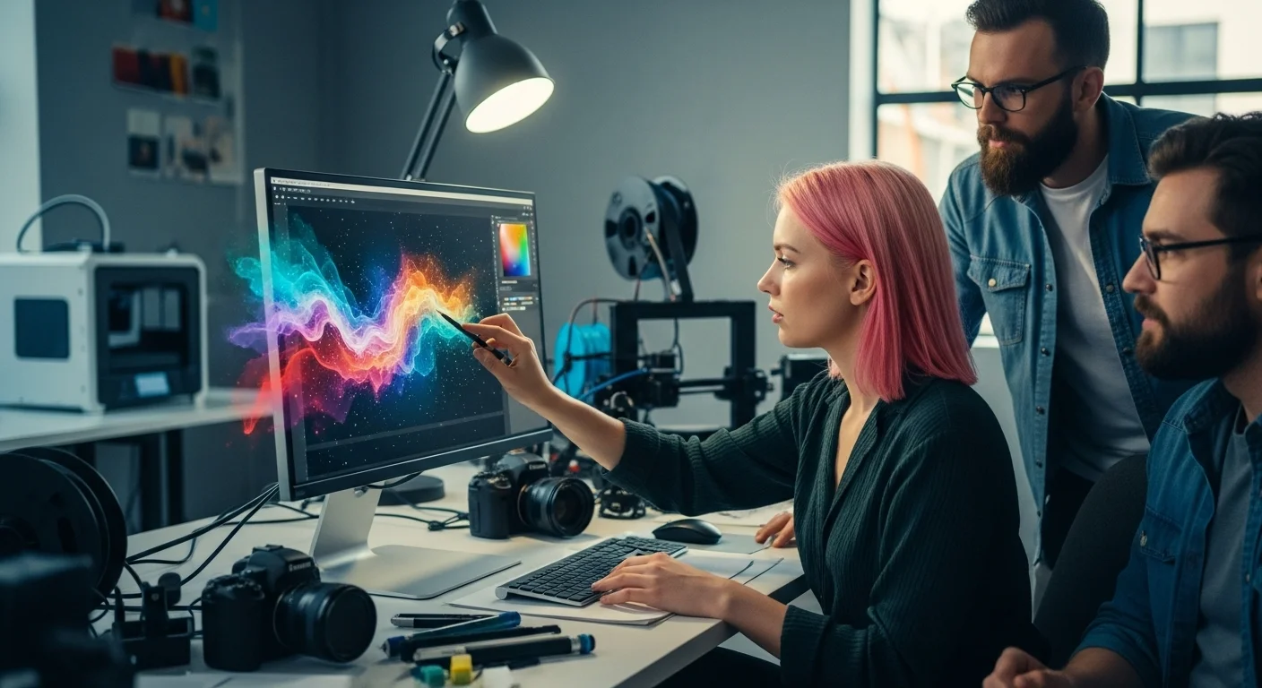 Business technology with innovation and digital resources to discover Drawing Ai