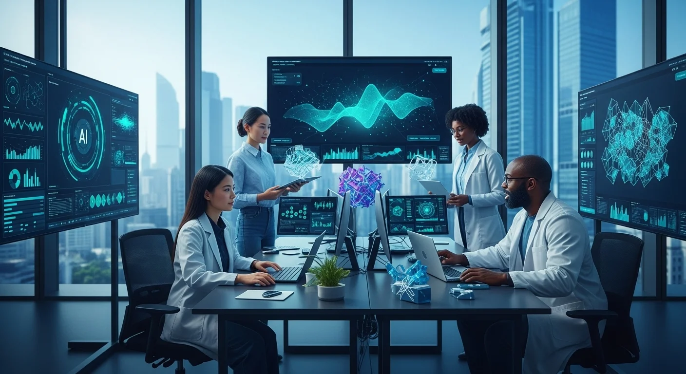 Modern technology landscape with business elements and tech solutions for Dream