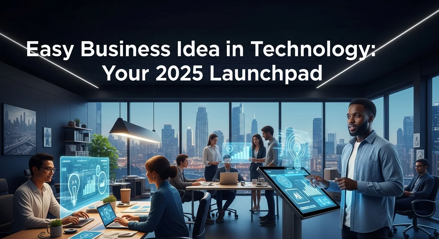 Business technology with innovation and digital resources to discover Easy Business Idea