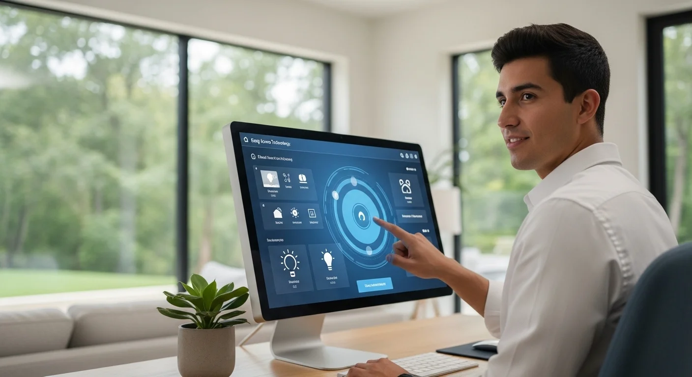 Business technology with innovation and digital resources to discover Easy Home