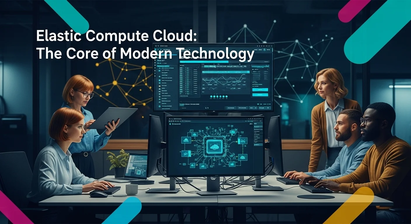 Business technology with innovation and digital resources to discover Elastic Compute Cloud