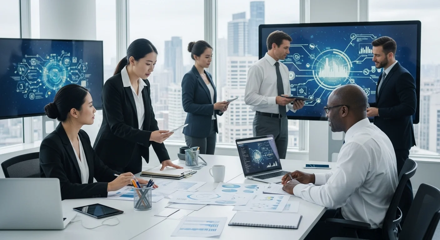 Business technology with innovation and digital resources to discover Electronics