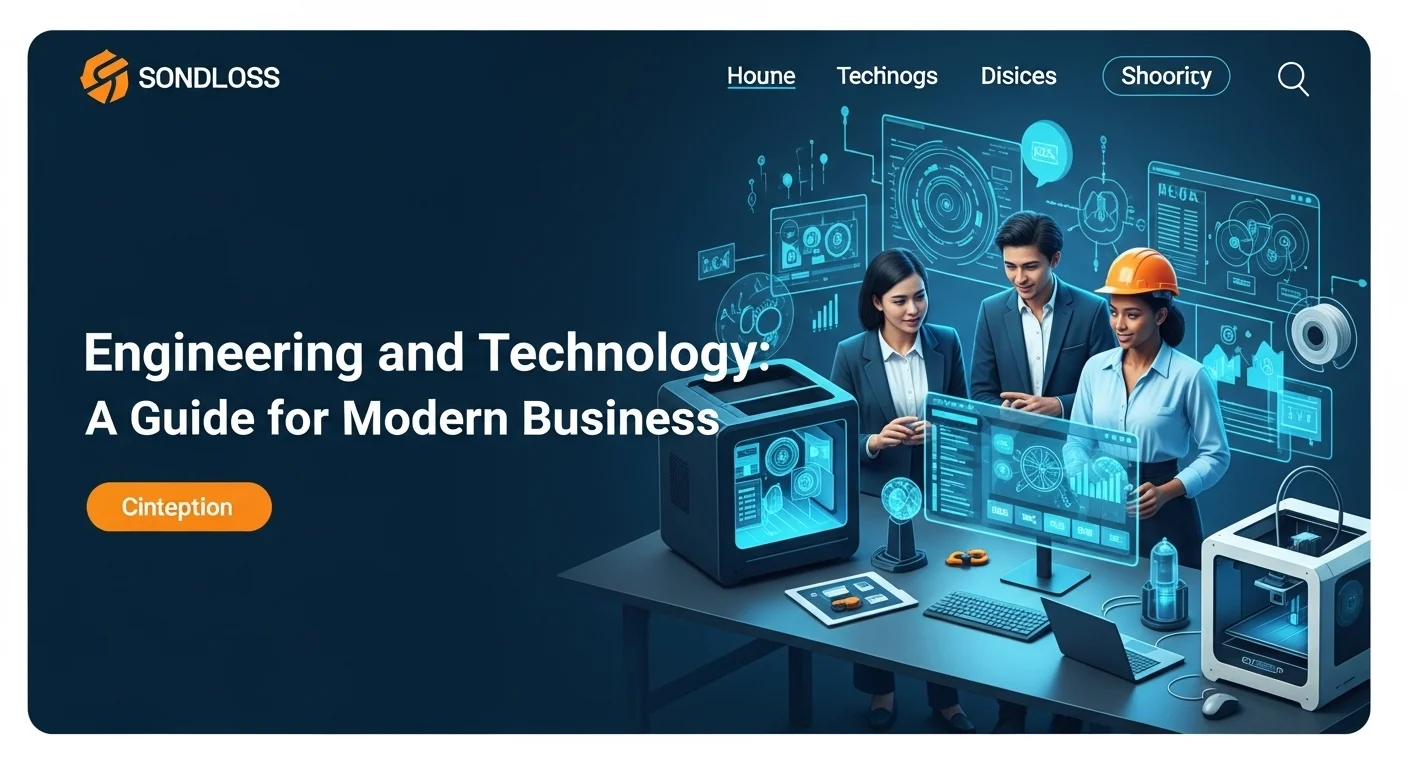 Business technology with innovation and digital resources to discover Engineering