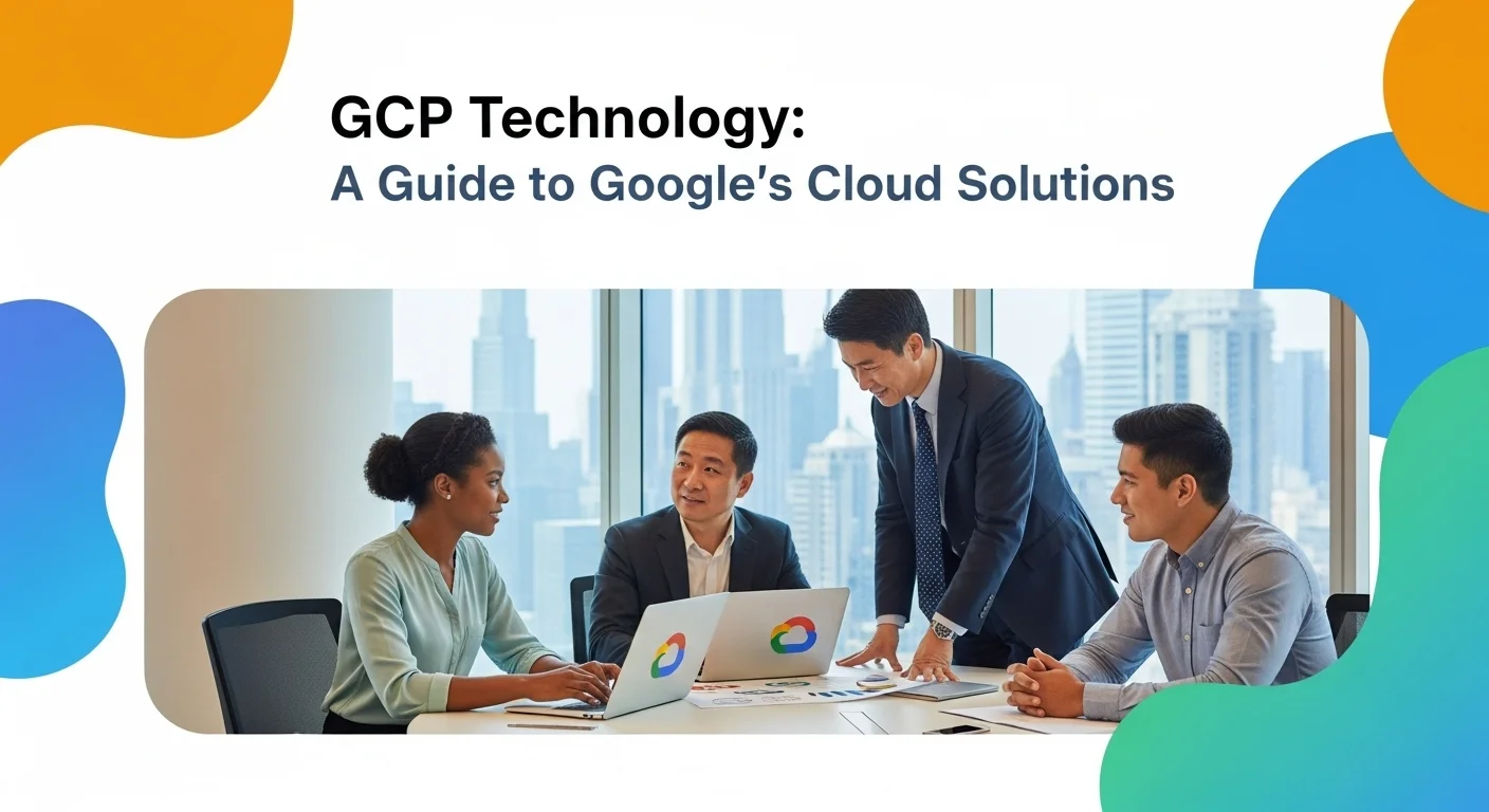 Business technology with innovation and digital resources to discover Gcp
