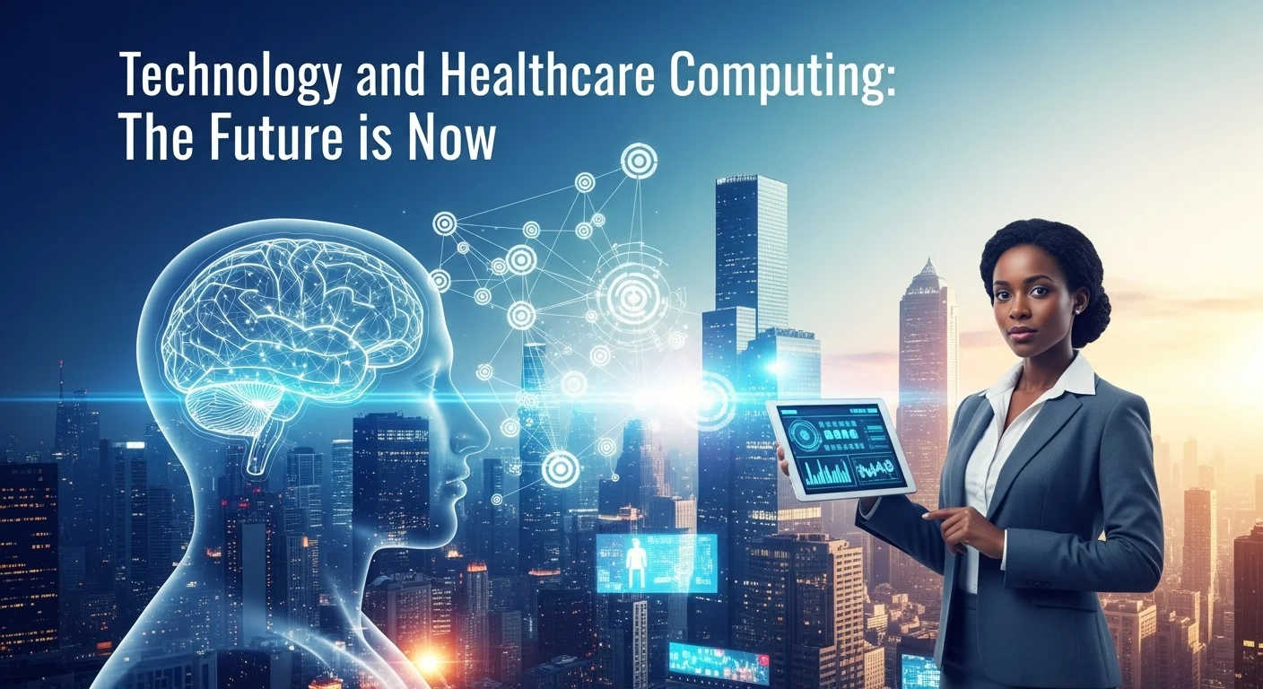 Business technology with innovation and digital resources to discover Healthcare Computing