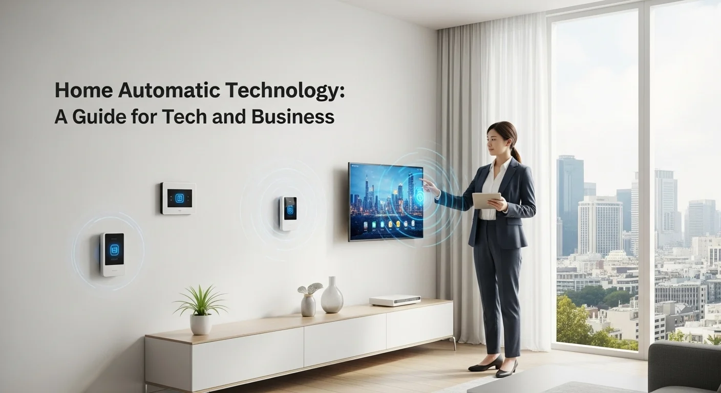 Business technology with innovation and digital resources to discover Home Automatic