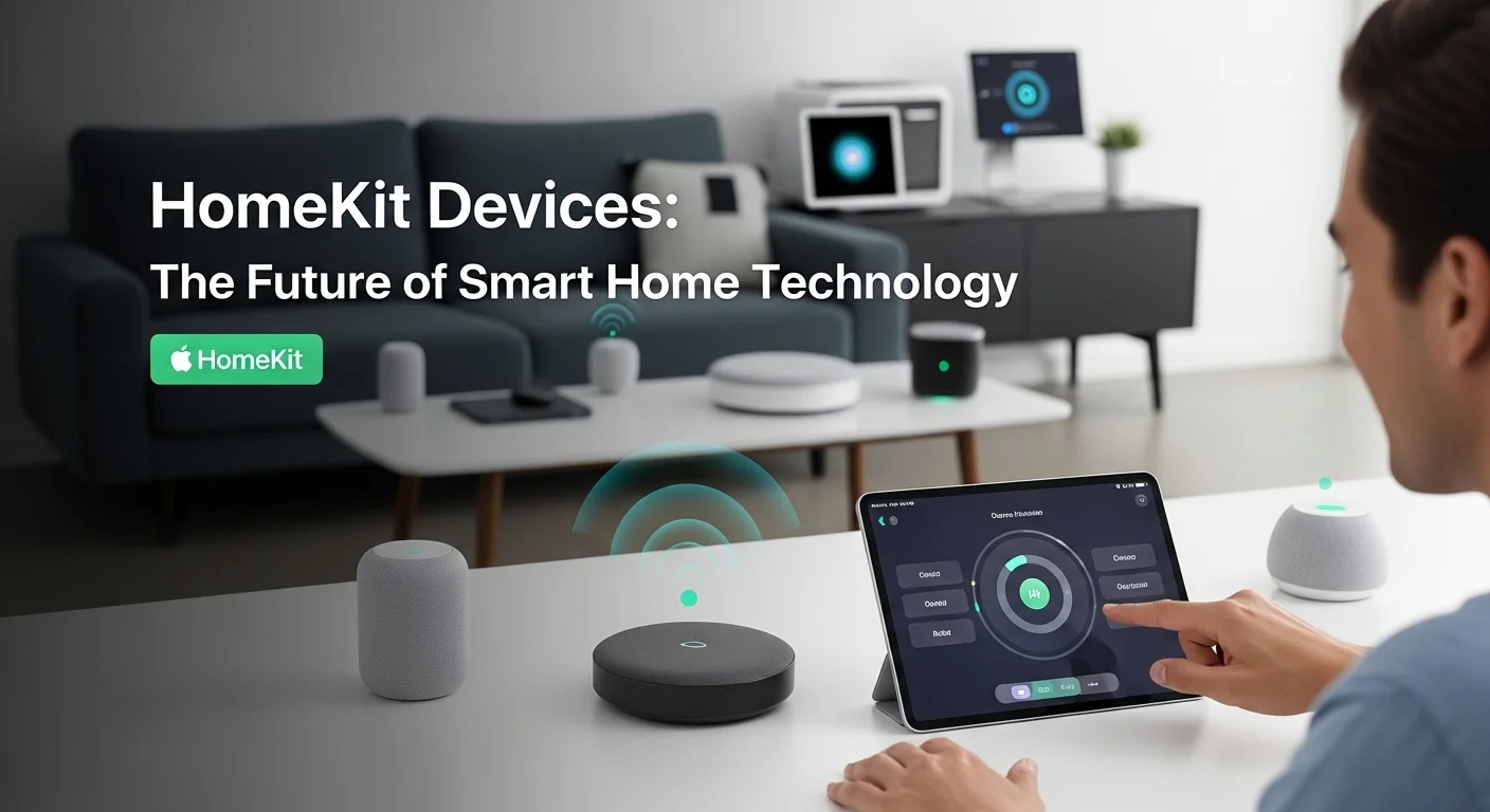 Business technology with innovation and digital resources to discover Homekit Devices