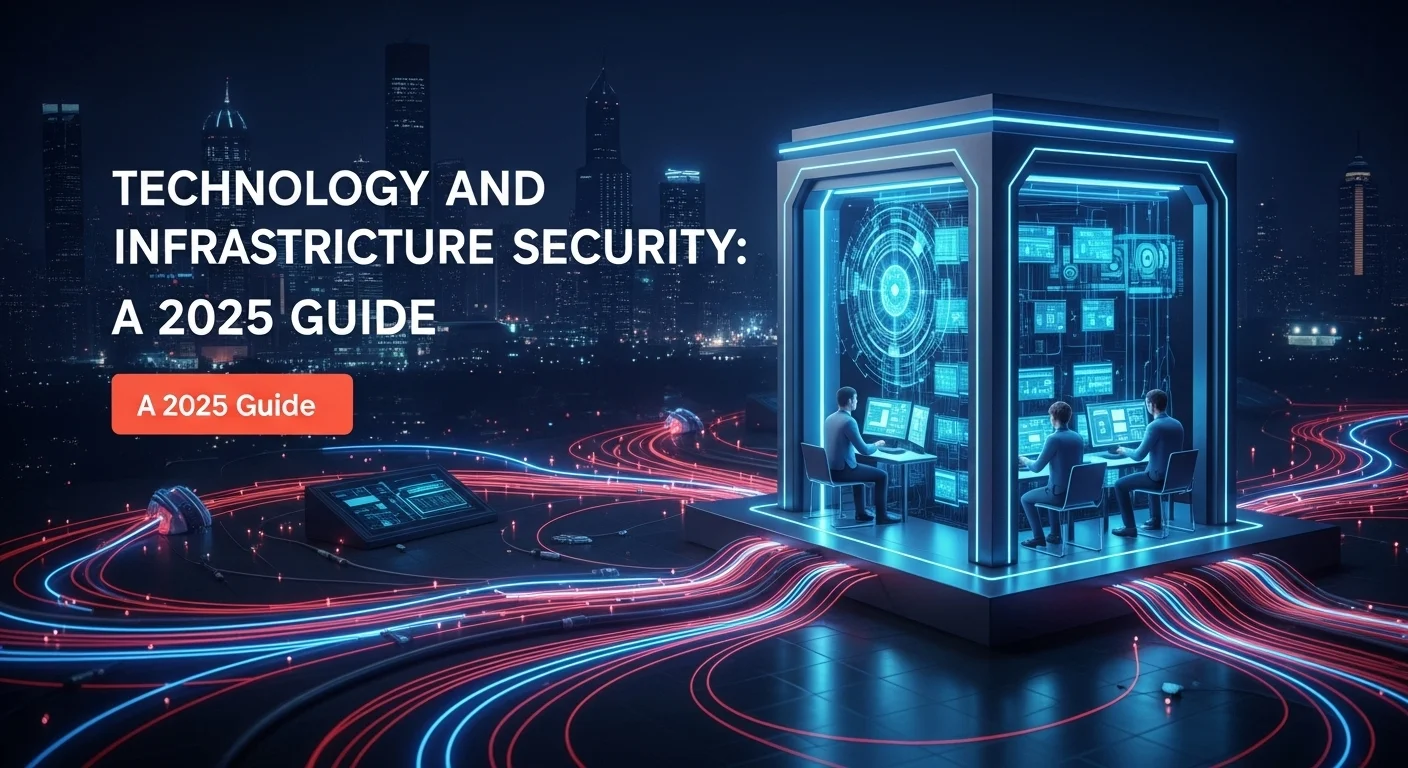 Business technology with innovation and digital resources to discover Infrastructure Security