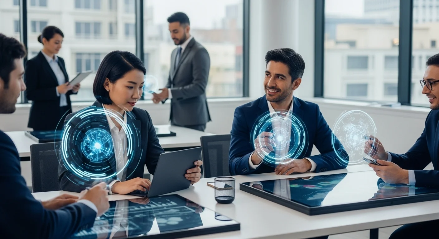 Business technology with innovation and digital resources to discover Intelligence Applications