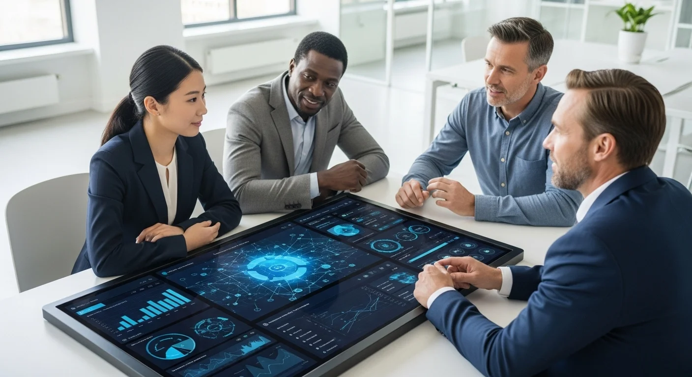 Business technology with innovation and digital resources to discover Intelligence Using