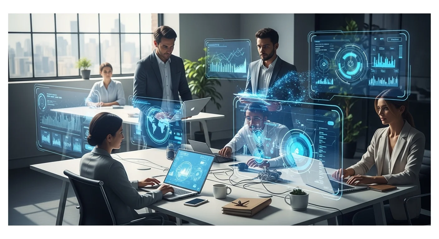 Business technology with innovation and digital resources to discover Interface