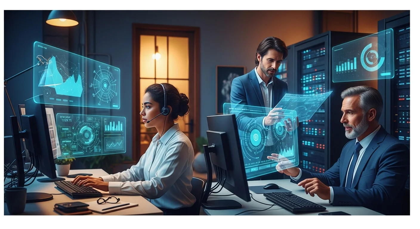 Modern technology landscape with business elements and tech solutions for Iot Cloud
