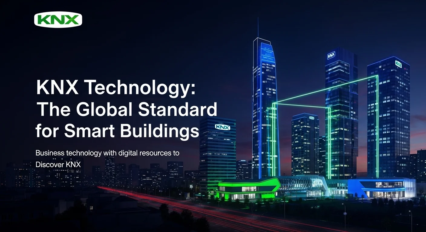 Business technology with innovation and digital resources to discover Knx