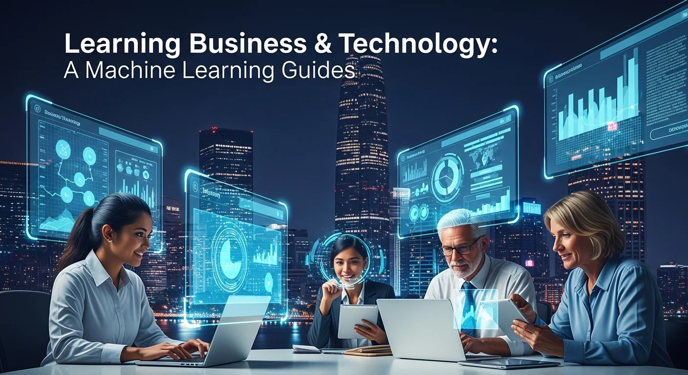 Business technology with innovation and digital resources to discover Learning Business