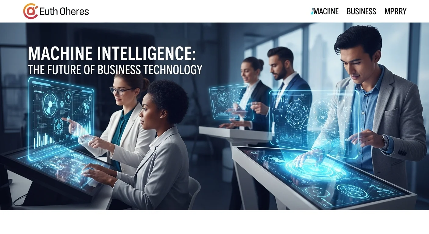Business technology with innovation and digital resources to discover Machine Intelligence