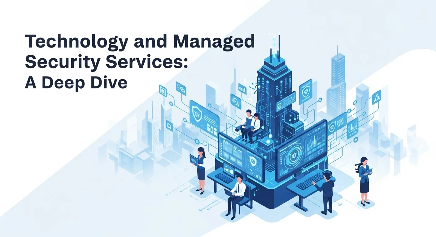 Business technology with innovation and digital resources to discover Managed Security Services