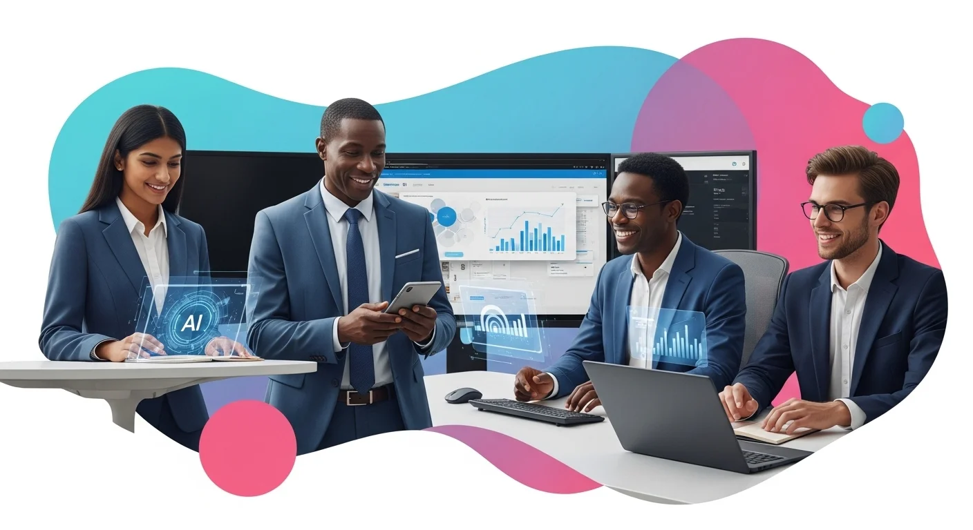 Business technology with innovation and digital resources to discover Microsoft Ai
