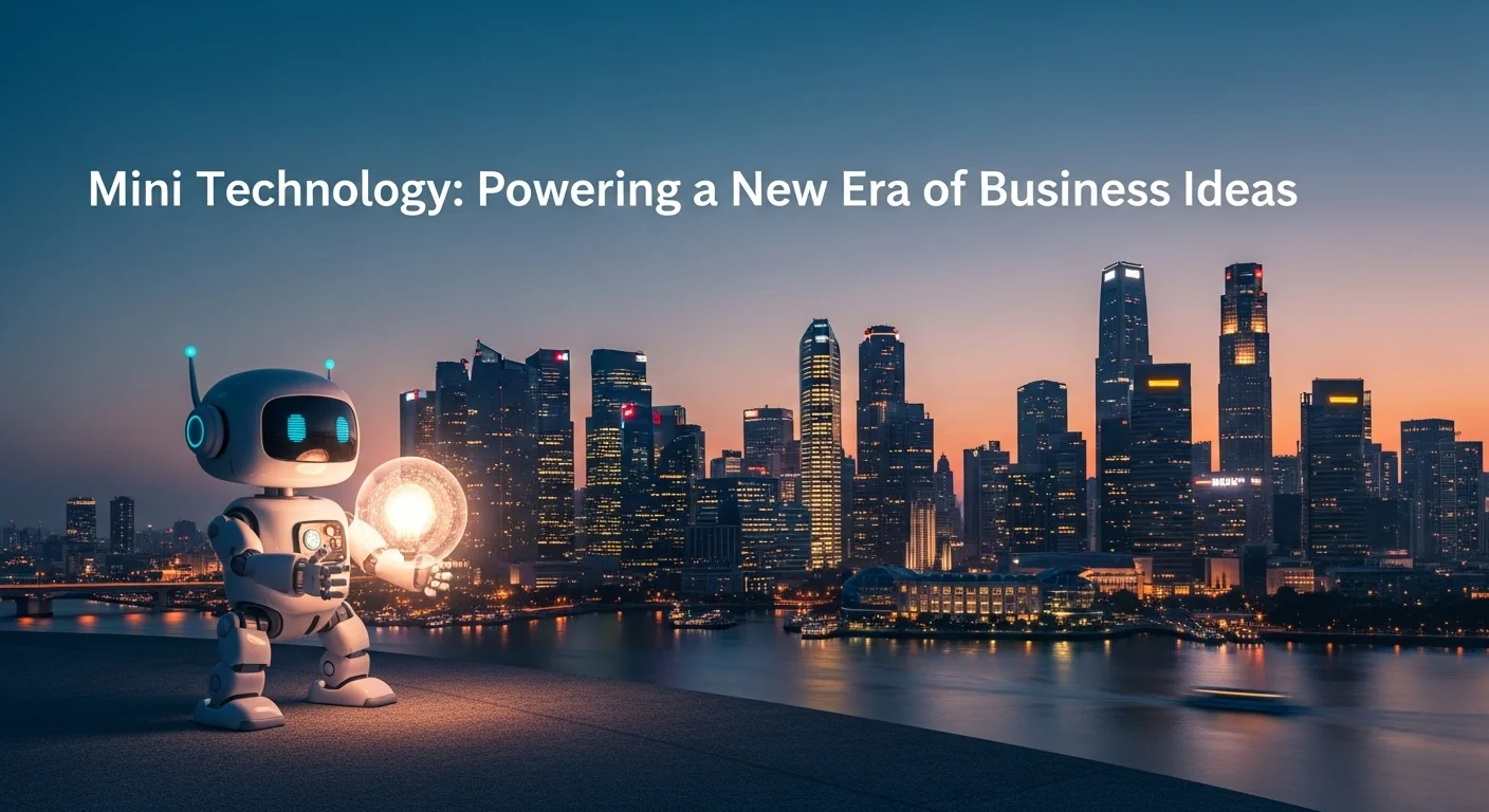 Business technology with innovation and digital resources to discover Mini
