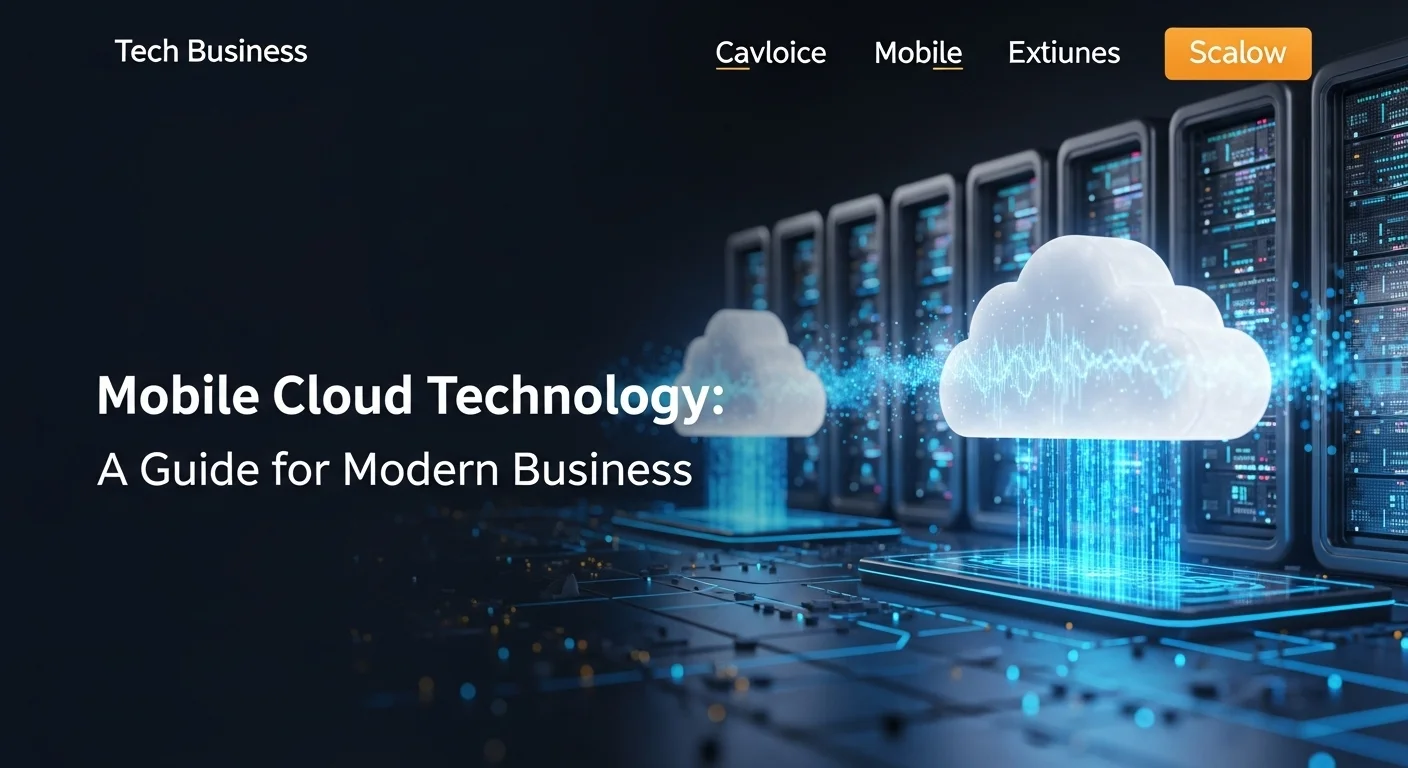Business technology with innovation and digital resources to discover Mobile Cloud