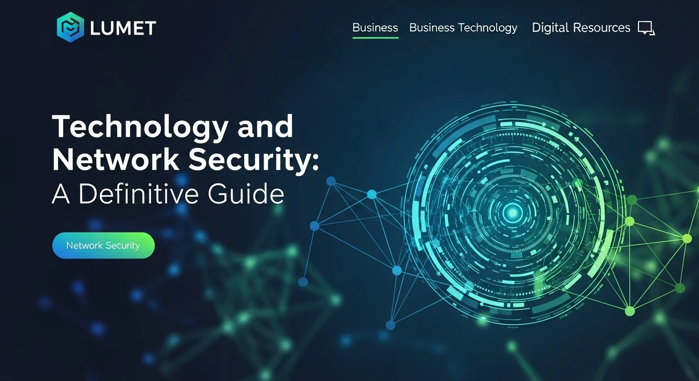 Business technology with innovation and digital resources to discover Network Security