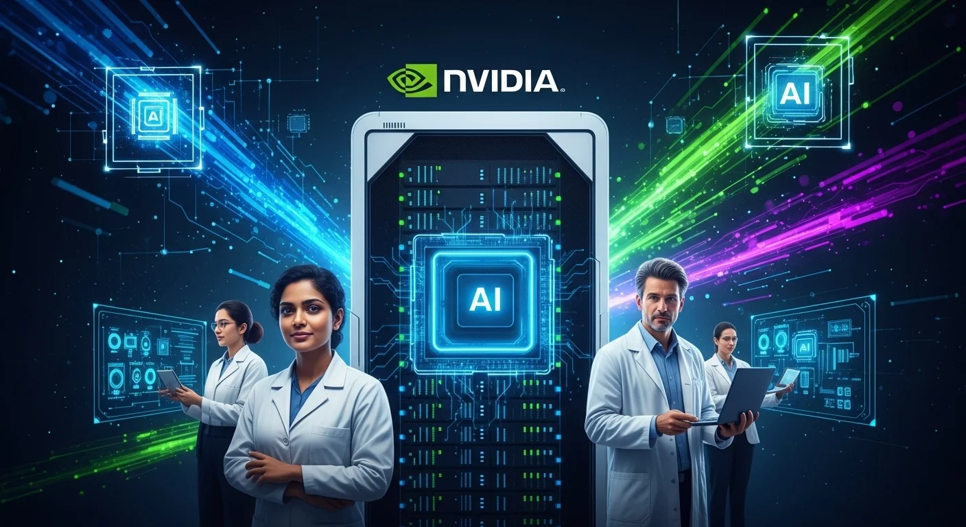 Business technology with innovation and digital resources to discover Nvidia
