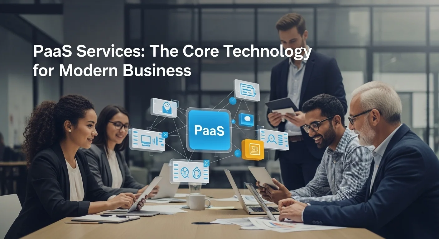 Business technology with innovation and digital resources to discover Paas Services