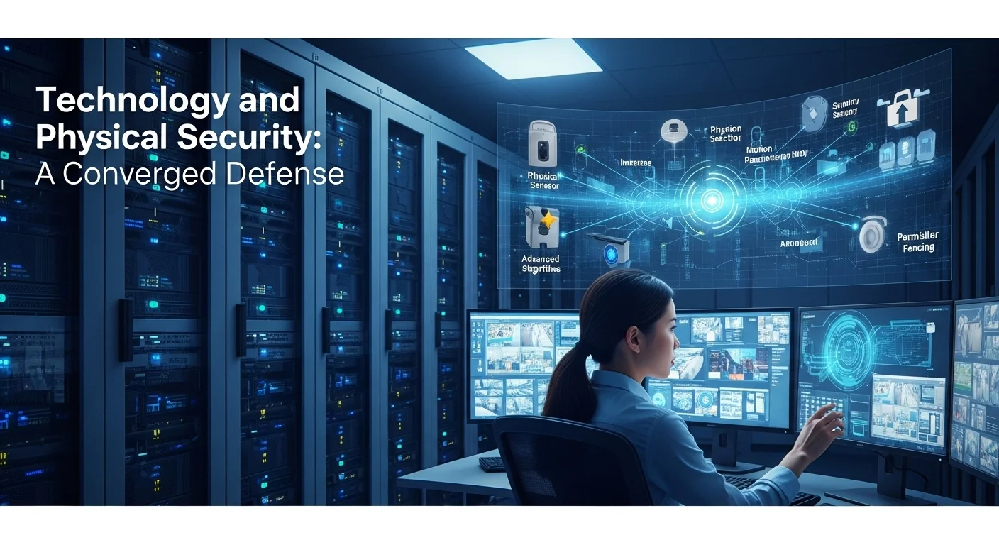 Business technology with innovation and digital resources to discover Physical Security