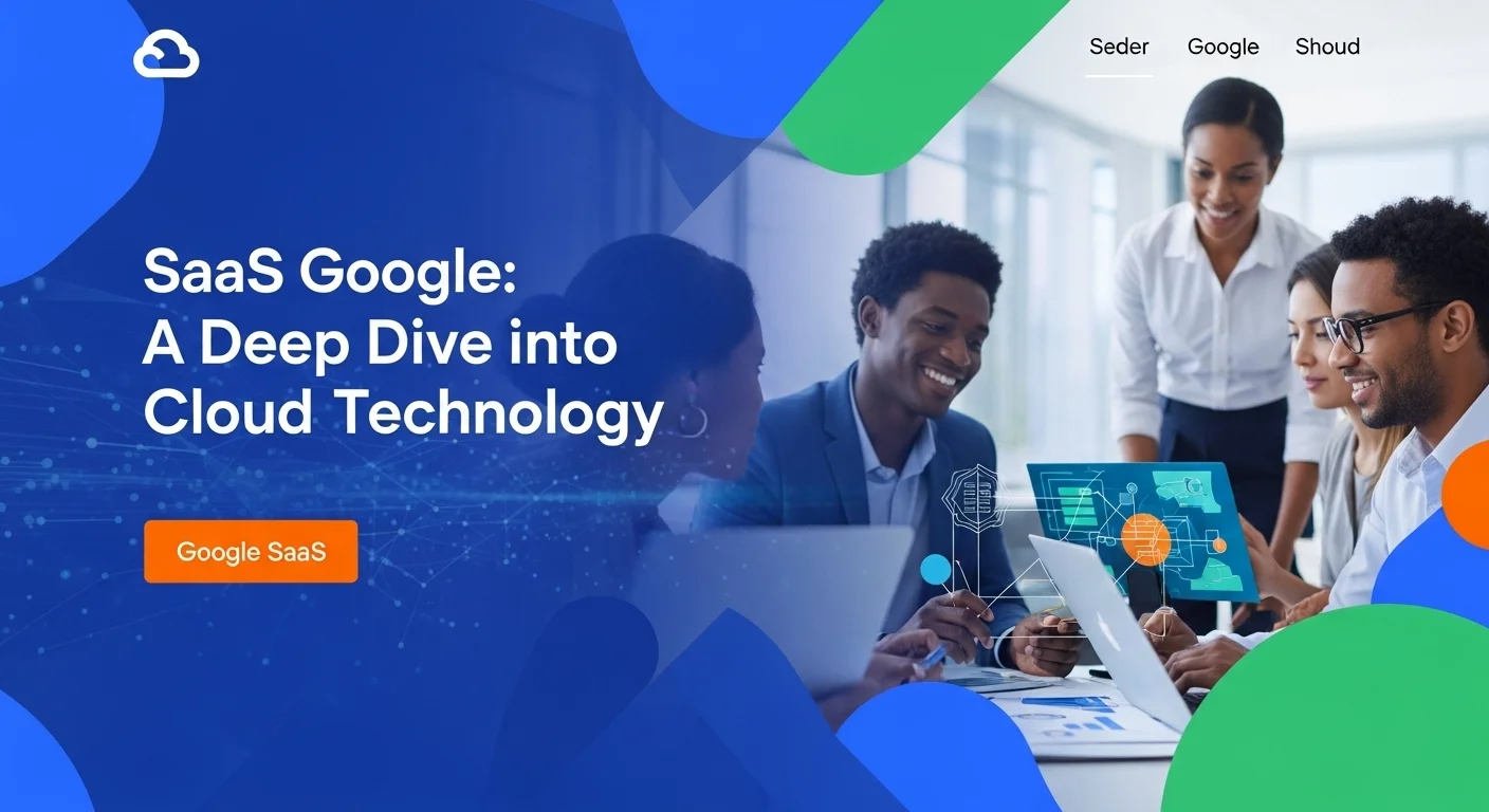 Business technology with innovation and digital resources to discover Saas Google