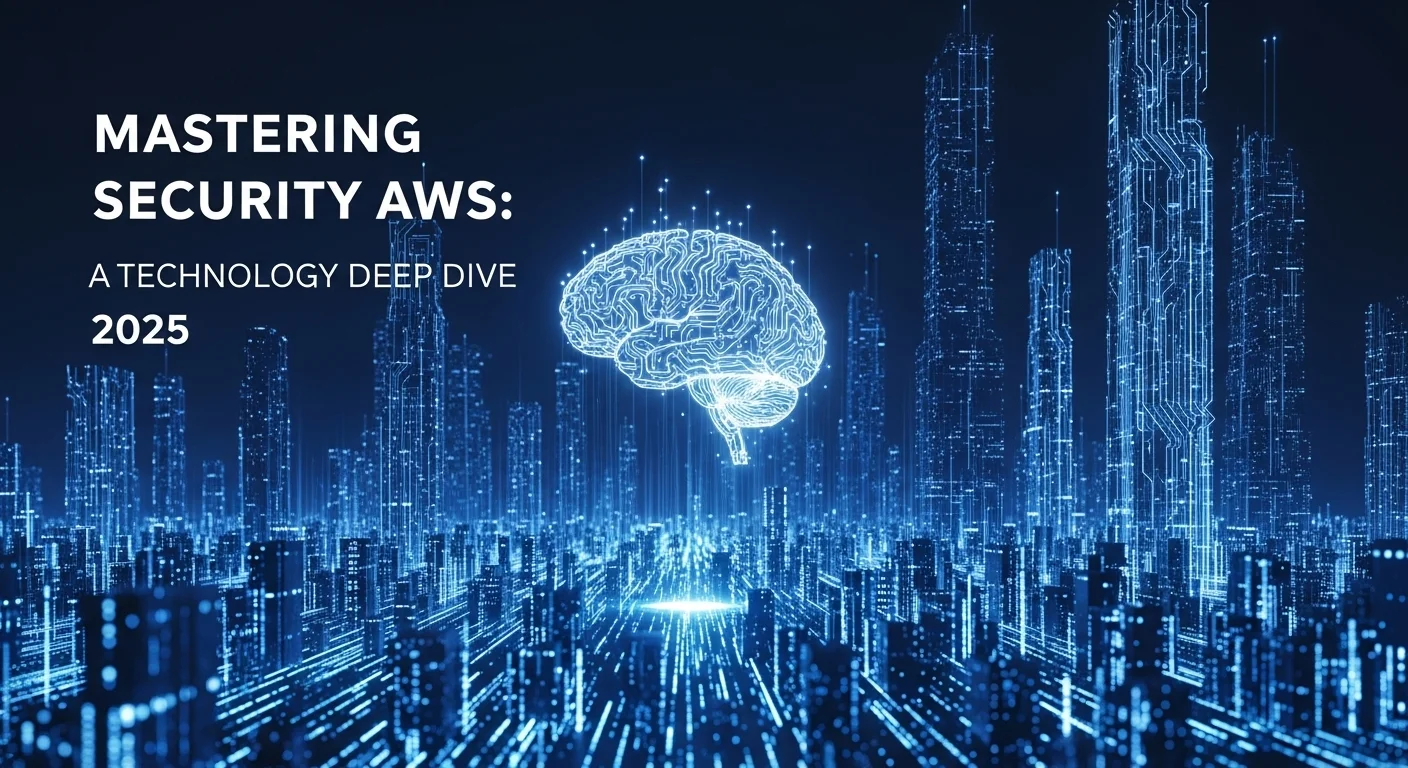 Business technology with innovation and digital resources to discover Security Aws