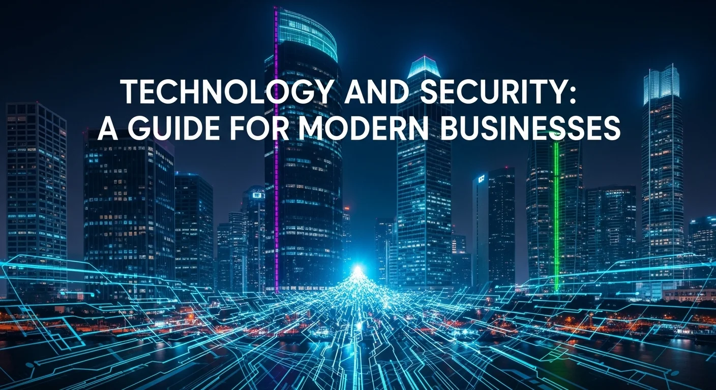 Business technology with innovation and digital resources to discover Security