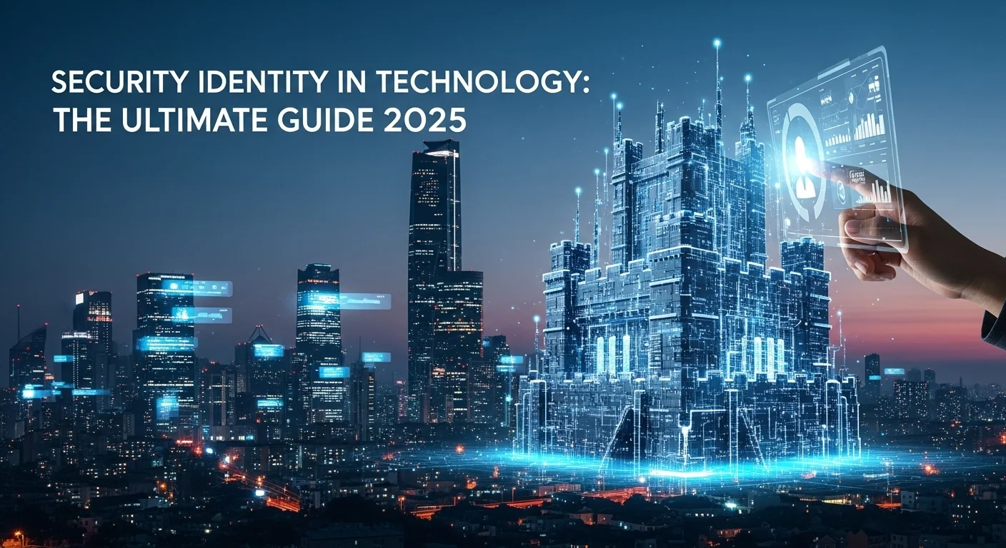 Business technology with innovation and digital resources to discover Security Identity