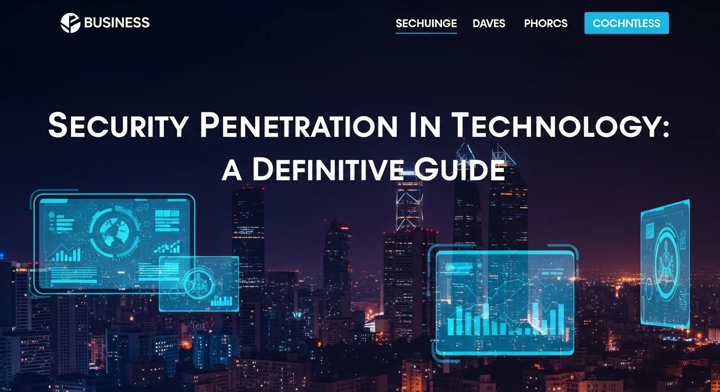 Business technology with innovation and digital resources to discover Security Penetration