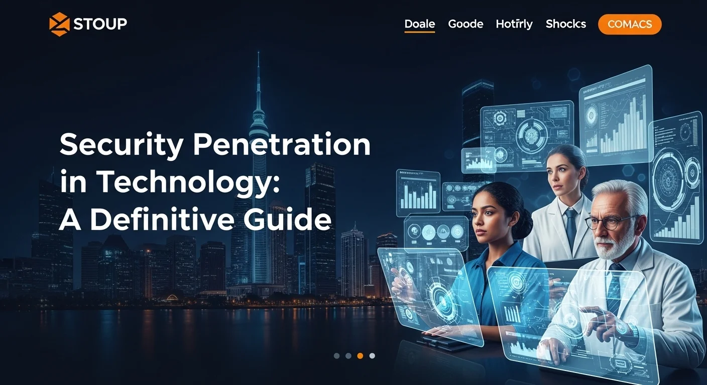 Modern technology landscape with business elements and tech solutions for Security Penetration