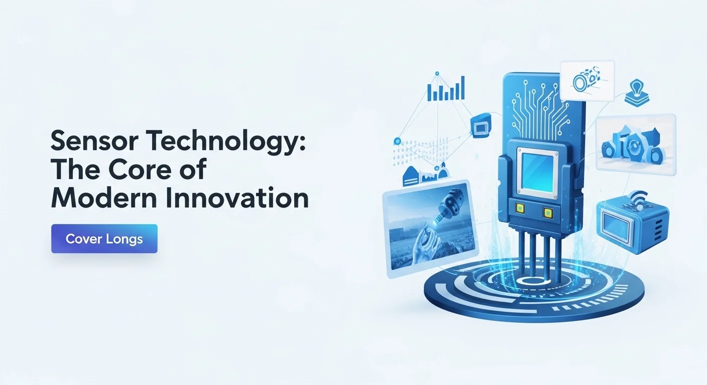 Business technology with innovation and digital resources to discover Sensor