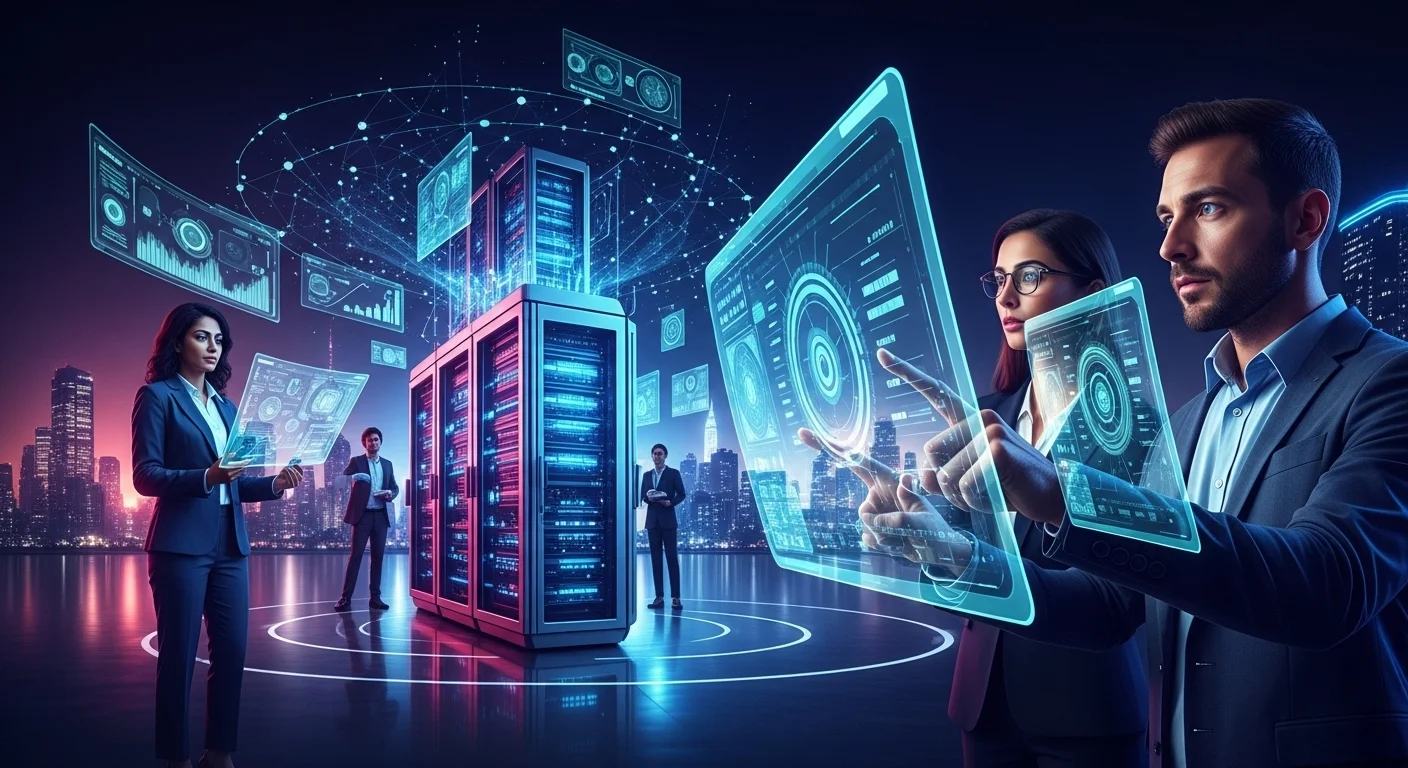 Business technology with innovation and digital resources to discover Sentient Ai