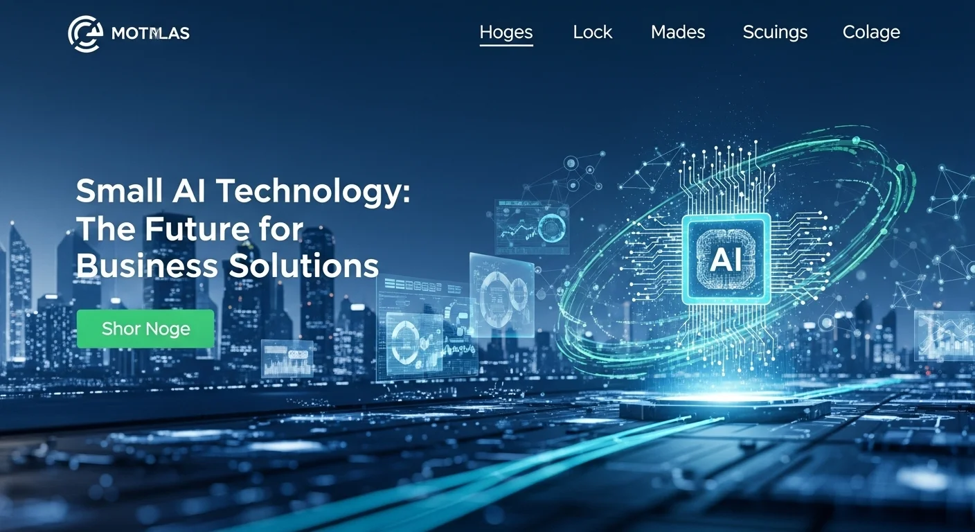 Business technology with innovation and digital resources to discover Small Ai
