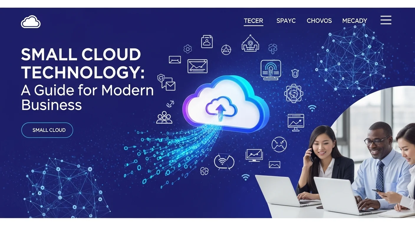 Business technology with innovation and digital resources to discover Small Cloud