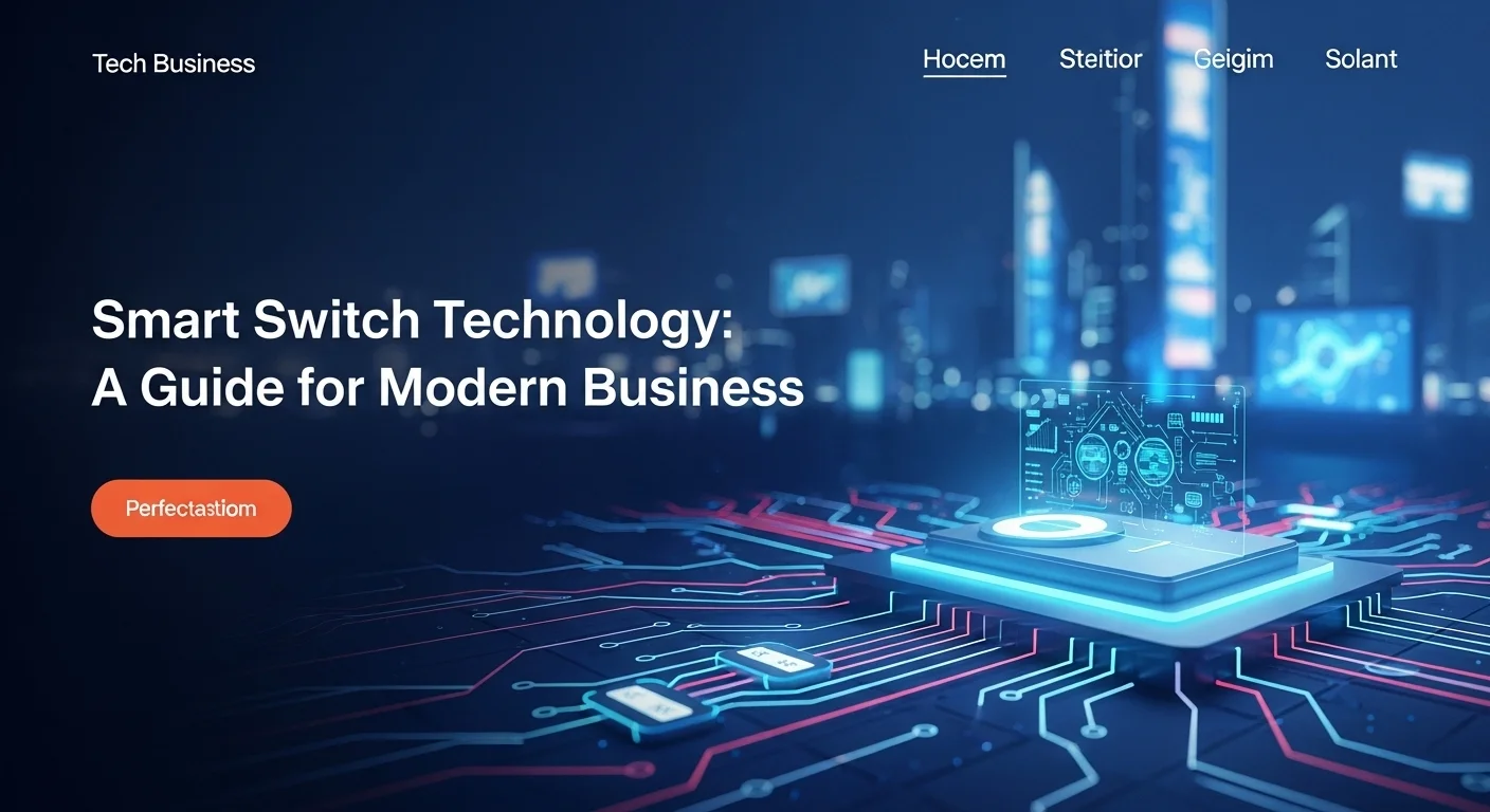 Business technology with innovation and digital resources to discover Smart Switch