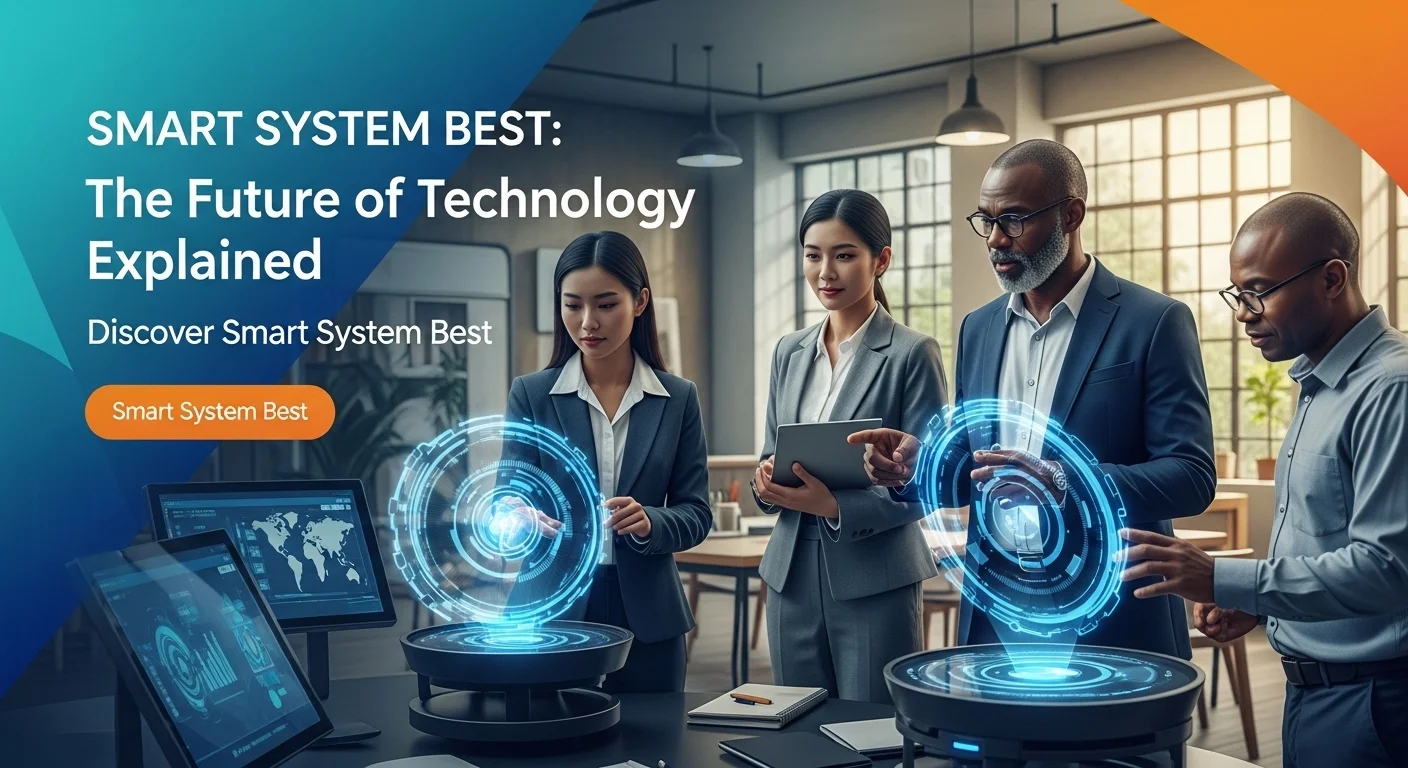 Business technology with innovation and digital resources to discover Smart System Best