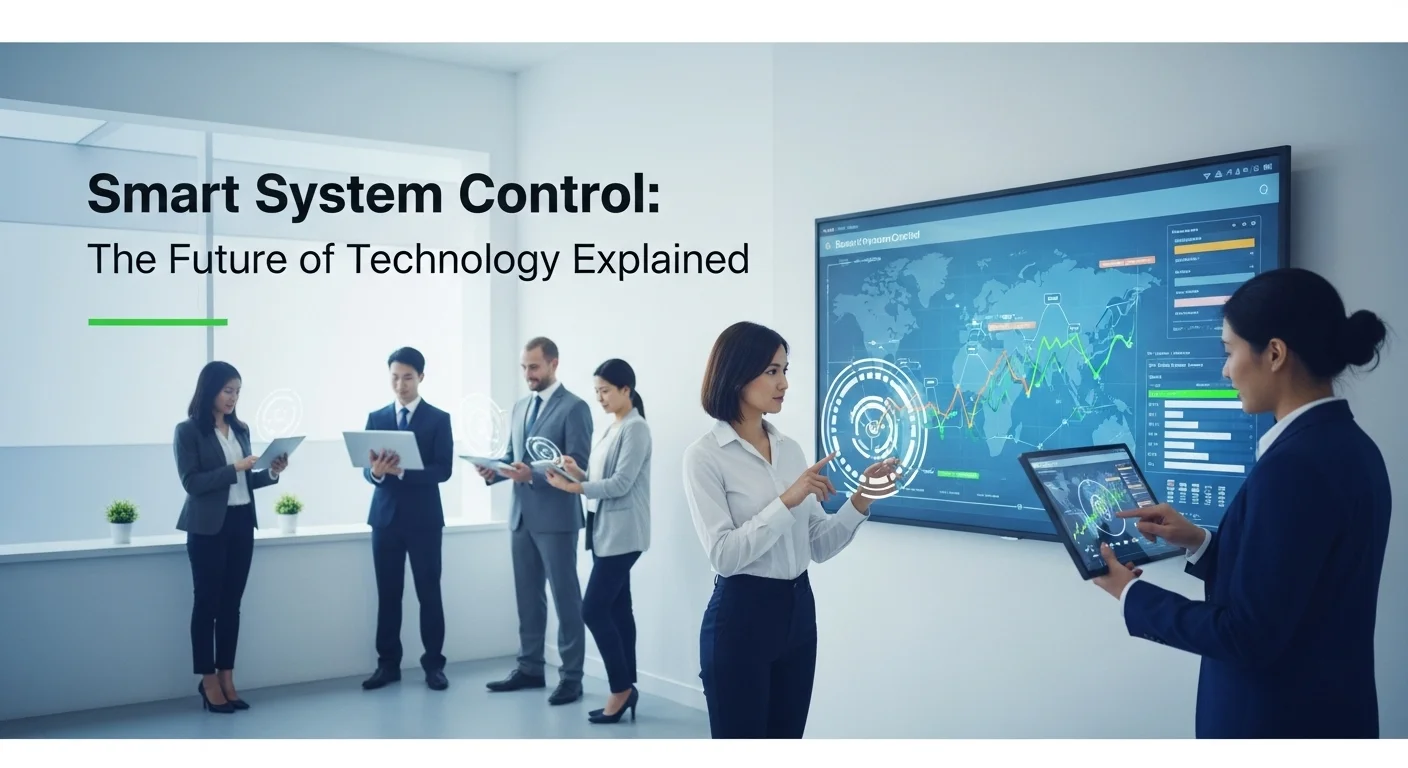 Business technology with innovation and digital resources to discover Smart System Control