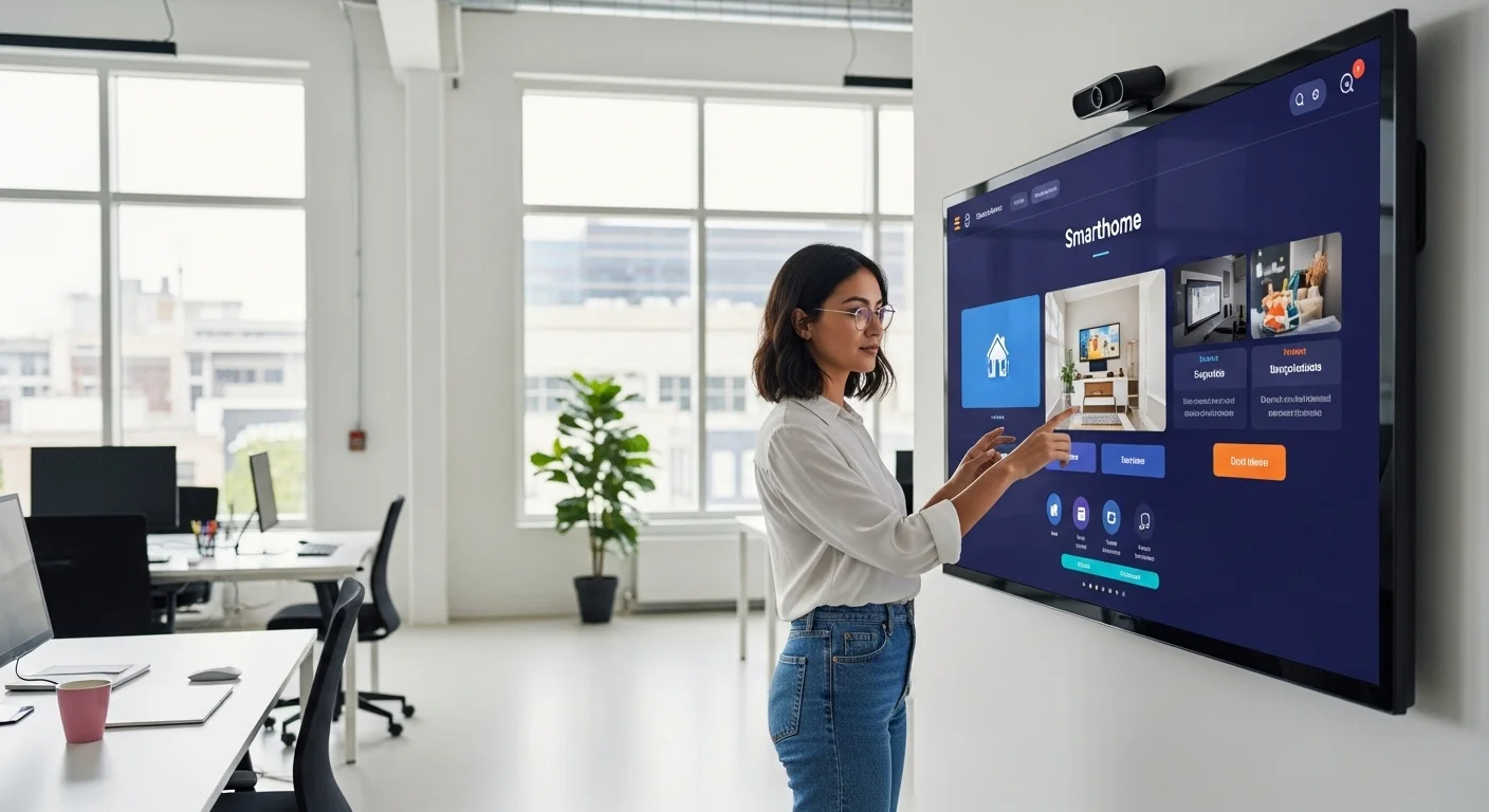 Business technology with innovation and digital resources to discover Smarthome