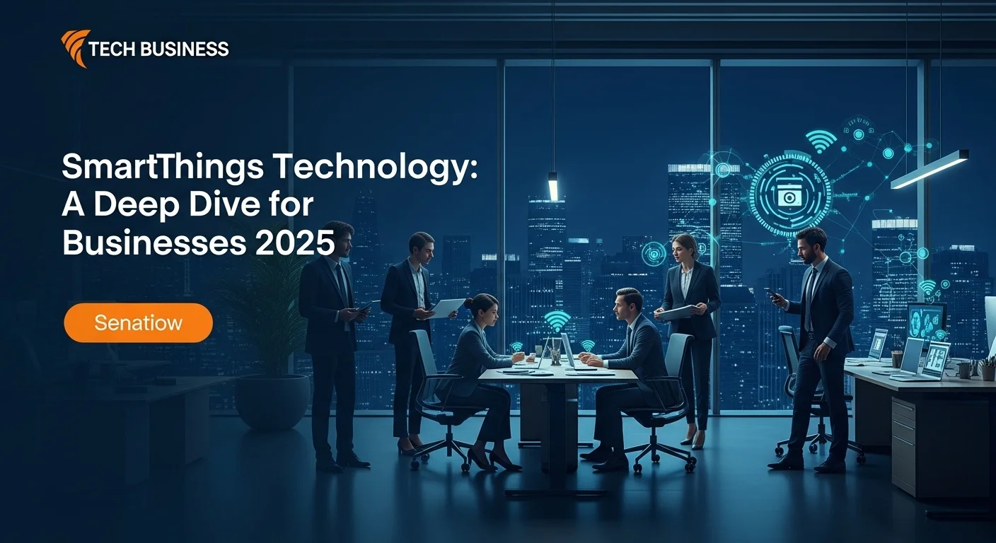Business technology with innovation and digital resources to discover Smartthings