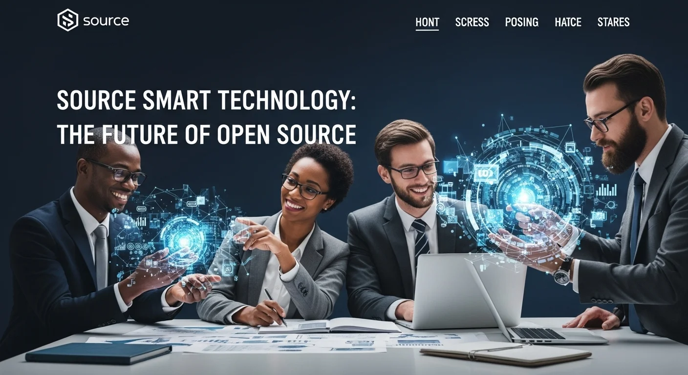 Business technology with innovation and digital resources to discover Source Smart
