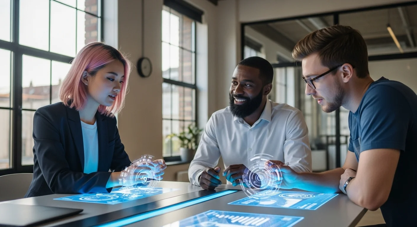 Business technology with innovation and digital resources to discover Startup