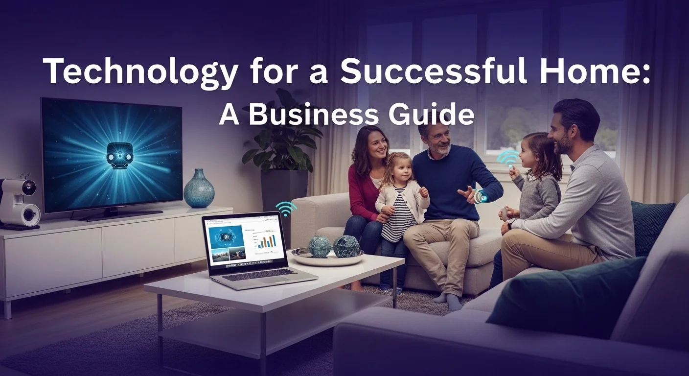 Business technology with innovation and digital resources to discover Successful Home